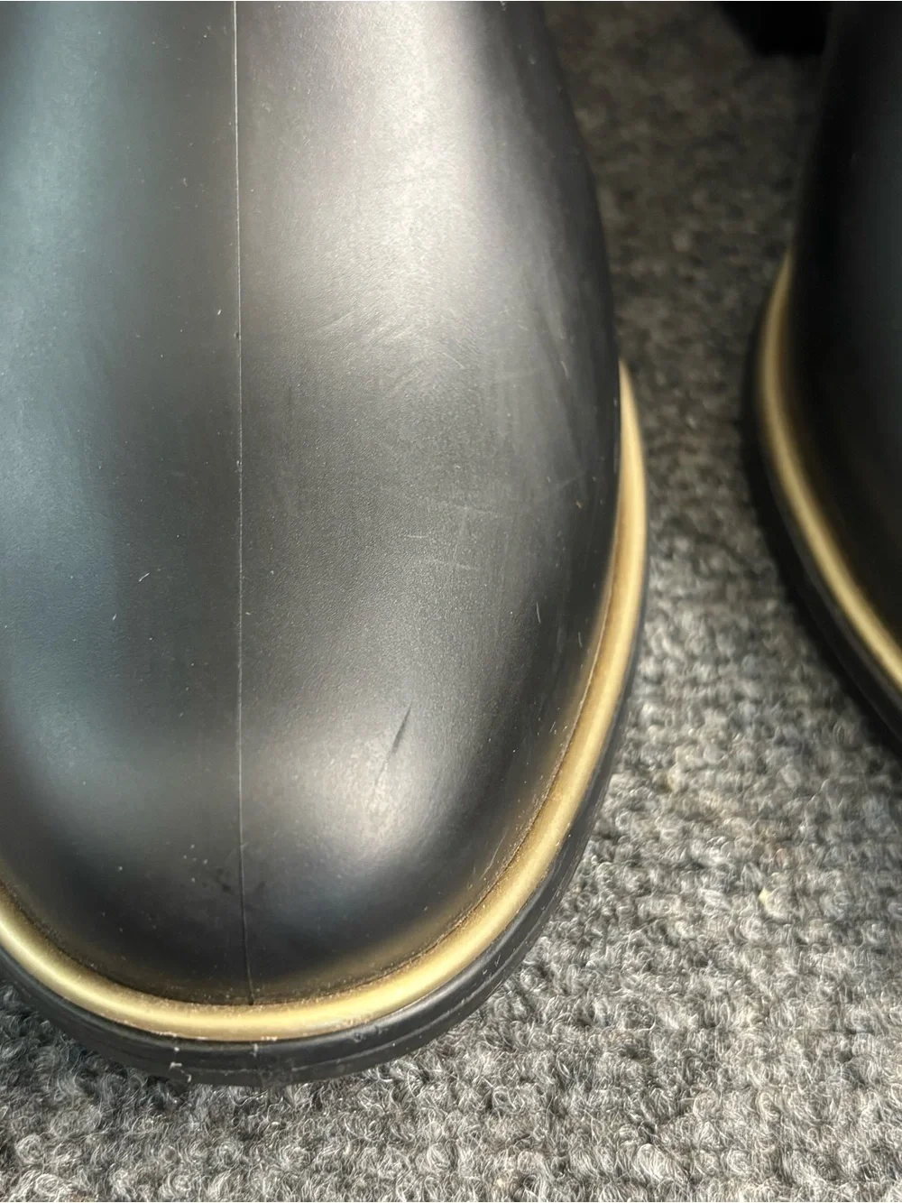 kate spade Black Waterproof Chelsea Ankle Boots with Gold Accent